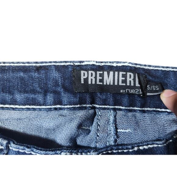 Premier 5/6S (30x27.5) Skinny Boho Luxe Denim Western Bling Cowgirl Mid-Rise - Picture 7 of 9